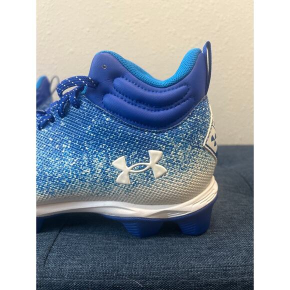 Under Armour Men's Spotlight Fran 2.0 Football Shoe, Royal Blue/White Size 11 - Picture 2 of 9